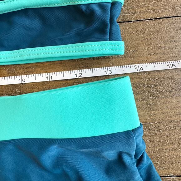 Blooming Jelly NWT Women's Medium Sporty High Waist Two Piece Colorblock Bikini - Picture 7 of 9